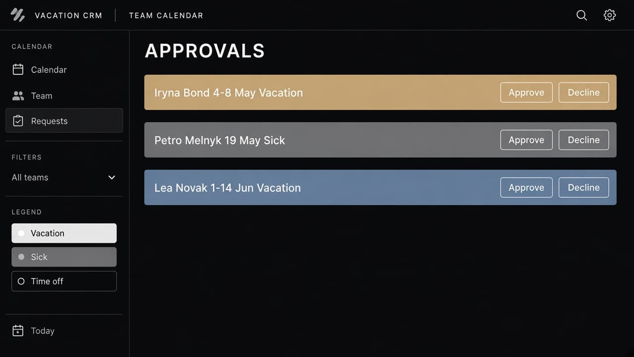 Manager approval queue